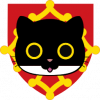logo caracos : un chaton sur un blason occitan